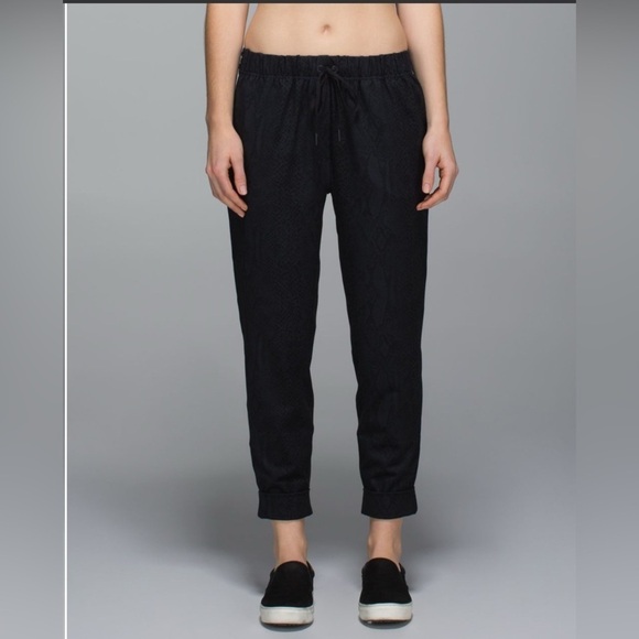 lululemon athletica Pants - Lululemon Athletica Black Track Pants with Elastic Waistband